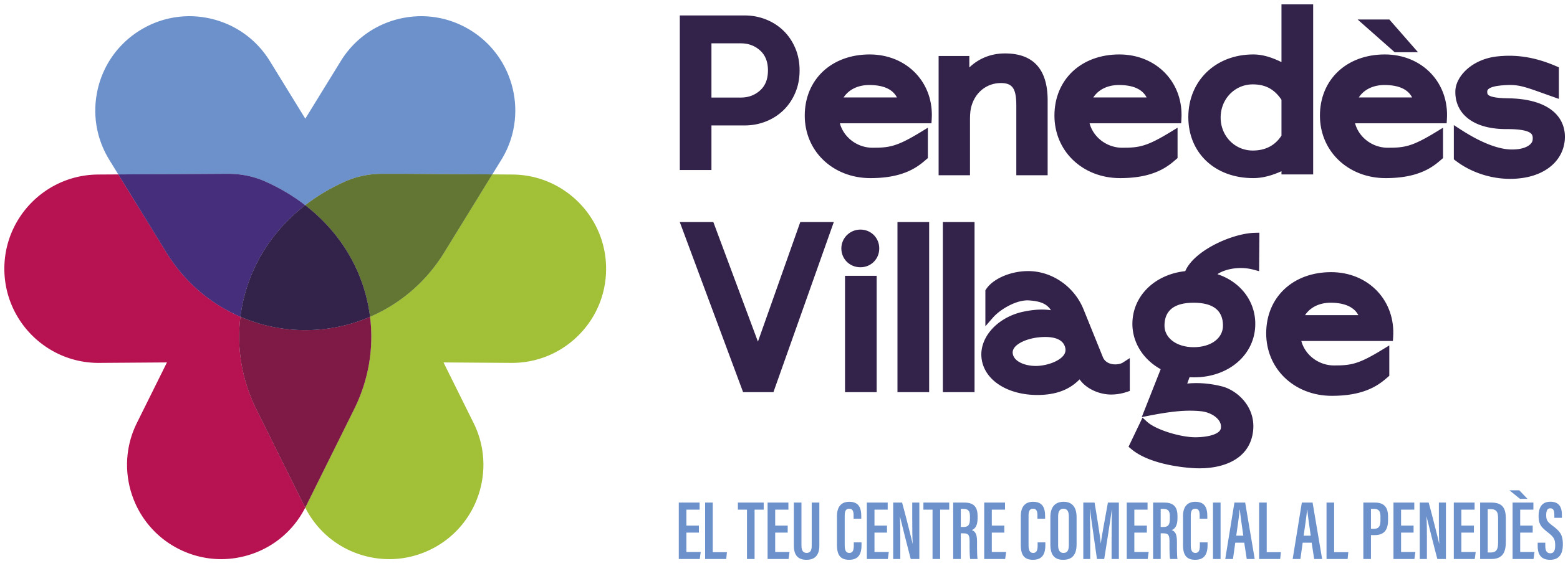 logo-h Logotipo de Penedès Village en su versión horizontal
